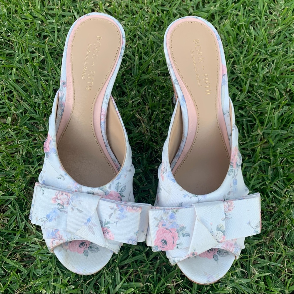 Antonio Melani x Born on Fifth Arden Floral Bow Dress Sandals - Picture 9 of 16